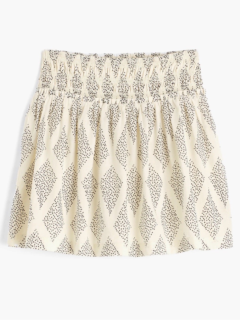 Madewell Cream Mini Skirt with Black Spot Print - Picture 2 of 4